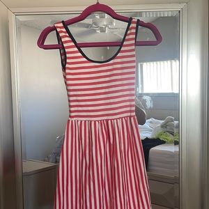 Franchesca red and white dress